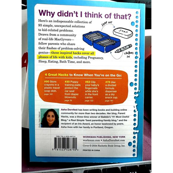 Parent Hacks 93 Genius Shortcuts for Life With Kids Book Asha Dornfest - Picture 6 of 6